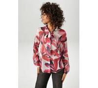 Schluppenbluse ANISTON CASUAL, Damen, Gr. 36, rot (wollweiß, rot, pink, fuchsia, orange, rosa, bordeaux, marine, schwarz), Chiffon, Obermaterial: 100% Polyester, bedruckt, leicht transparent, lässig g