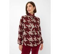 Schluppenbluse BRAX "Style VIVI", Damen, Gr. 48, orange, Web, 100% Viskose, Blusen Schluppenbluse (88630731-48) orange