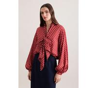 Schluppenbluse mit Tupfenprint Rot 36 (60.851713-0046-36)