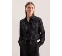 Seidensticker Damen Bluse - Regular Fit - Gepunktet - Langarm - Hemdblusenkragen - Bluse mit Schleife - 100% Viskose