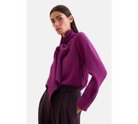 Schluppenbluse SEIDENSTICKER, Damen, Gr. L (40), lila (fuchsia), 100% Seide, unifarben, regular fit, Blusen Schluppenbluse, 1/1 Binderkragen Uni (42485360-40) fuchsia