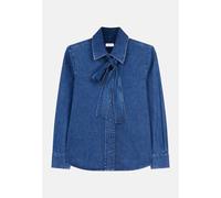 Schluppenbluse Uni Blau 44 (60.133812-0018-44)