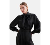 Schluppenbluse Uni glänzend Schwarz 38 (60.855131-0039-38)