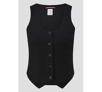 Schmal geschnittene Weste aus Interlockjersey 34 schwarz 2170494.9999.34