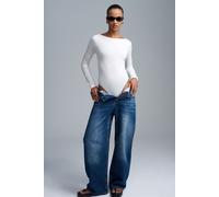 Schmal geschnittenes Bodysuit mit Bootsausschnitt M