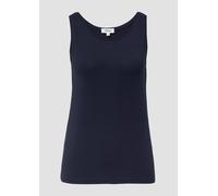 Schmal geschnittenes Tanktop aus Baumwolljersey 34 blau