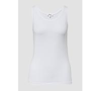 s.Oliver Damen Top, ärmelloses Shirt, Baumwolle, Elasthan, Weiß, Größe 44