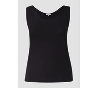 Schmal geschnittenes Tanktop aus Baumwollmix 52 schwarz 2174254.9999.52