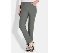 Schmale Bengalinhose LOUISA innen angeraut grün 54 lang