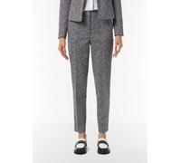 Schmale Cigarette-Pants mit Fischgrat-Muster schwarz 42