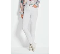 Regular-fit-Jeans GOLDNER "Kurzgröße Damen Jeans Slim Fit LOUISA, Stretch", Damen, Gr. 23, K-Gr, weiß, Obermaterial: 70% Baumwolle CO. 27% Polyester PES. 3% Elasthan EL., Jeans (97187940-23) weiß