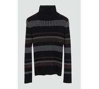 Schmaler Rollkragenpullover mit Streifen aus Glitzer-Garn 170/176 schwarz 2156723.99X6.170_176