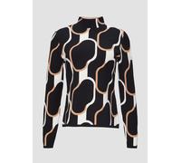 Schmaler Strickpullover mit Jacquard-Muster 46 schwarz 2158937.99X6.46