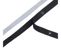 Schmales Druckknopfband, 8 mm schmales Band, Mini-Druckknöpfe, 3,5 cm Spalt.Baby Crotch Fasten, Bettdecken, Vorhänge.Waschbare hochfeste Harzverschlüsse,Neotrims UK. Black, 3 Yards