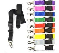 Schmalz® Schlüsselband Lanyard Schlüsselbänder Umhängeband Polyester 20 mm breit, Metall-Karabiner Plastik- Steckverschluss Sicherheitsverschluss Nacken Sicherheitsclip (10, grau)
