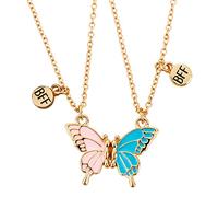 Schmetterling Bff Kette Geschenk Magnetisch Passende Freundschaftsketten für 2 Ornament Langstrecke Geburtstag Weihnachten Brautjungfer Geschenke Mädchen Halskette Damen Schwester Bff Ketten für 2