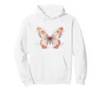 Schmetterling Blume Pullover Hoodie
