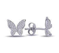 Schmetterling Diamanten Brillant Ohrstecker Weißgold