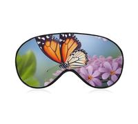 Schmetterling für Blumen Augenmaske, Seitenschlafmaske Licht Augenbinde Schlafmaske Nasenpolster und Gummiband für Kinder Frauen Männer