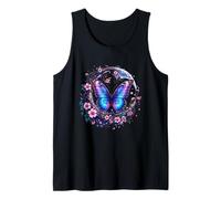 Schmetterling Mond Kirschblüte Fantasie Floral Natur Kunst Tank Top