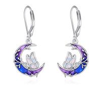 Schmetterling Ohrringe 925 Sterling Silber Mond Ohrringe Opal Schmetterling Schmuck für Damen
