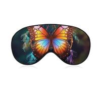 Schmetterlings-Augenmaske, seitliche Schlafmaske, leichte Augenbinde, Schlafmaske, Nasenpolster und Gummiband für Kinder, Frauen und Männer