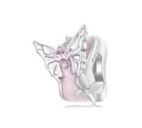 Schmetterlings-Clip-Anhänger, 925er-Sterlingsilber, Abstandshalter, Pfoten-Charm, Stopper, Blumen-Charm, Liebesanhänger, Marienkäfer-Charm, Hunde-Anhänger für Pandora-Charm-Armband, Sterling-Silber