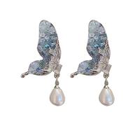 Schmetterlings Ohrringe für Frauen, allergiesichere Ohrstecker aus Legierung, leichter Schmuck für den Alltag und Abendveranstaltungen, elegante Ohrstecker aus Legierung mit Schmetterlingen