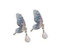 Schmetterlings Ohrringe für Frauen, allergiesichere Ohrstecker aus Legierung, leichter Schmuck für den täglichen Gebrauch und Abendveranstaltungen Modische, allergiesichere Ohrringe