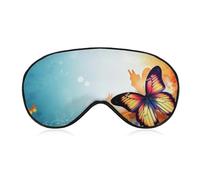 Schmetterlingshintergrund Augenmaske, seitliche Schlafmaske, leichte Augenbinde, Schlafmaske, Nasenpolster und Gummiband für Kinder, Frauen und Männer