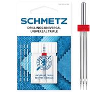 SCHMETZ Nähmaschinennadel Drillings-Universal-Nadel 2,5/80 | 130/705 H DRI NE 2.5 | geeignet für alle gängige Haushalts-Nähmaschinen mit Zickzackfähigkeit