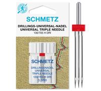 SCHMETZ Nähmaschinennadel Drillings-Universal-Nadel 3,0/80 | 130/705 H DRI NE 3.0 | geeignet für alle gängige Haushalts-Nähmaschinen mit Zickzackfähigkeit
