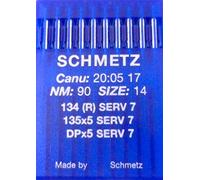 SCHMETZ 10 134 (R) SERV 7 Nähmaschine Nadeln Rundkolben (Industrie) Stärke 90/14