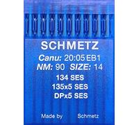 SCHMETZ 10 134 SES Nähmaschine Nadeln Rundkolben DPx5 SES Stärke 90/14 (Industrie)