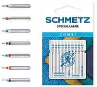 SCHMETZ Combi Special Large | Packung mit 10 Nähmaschinennadeln für verschiedene Materialien | Beliebteste Nadeldicken