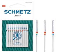SCHMETZ Nähmaschinennadeln | 10 Jersey-Nadeln | 130/705 H SUK | Nadeldicken: 4x 70/10, 4x 80/12 und 2x 90/14 | auf allen gängigen Haushaltsnähmaschinen einsetzbar