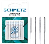 SCHMETZ Nähmaschinennadel 287 WH und DBx1 | 10 Rundkolbennadeln für die Systeme 287 WH, DBx1, 1738 und SY 2270 | Nadeldicken: 4x 70/10 / 4x 80/12 / 2x 90/14