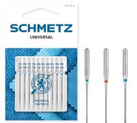 SCHMETZ Nähmaschinennadeln: 10 Universal-Nadeln, Standardnadeln, Nadeldicke 70/10-90/14, Nähset, 130/705 H, auf jeder gängigen Haushaltsnähmaschine einsetzbar