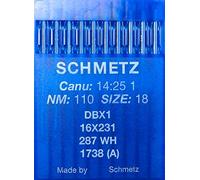 SCHMETZ 10 Rundkolben Industrie Nähmaschinennadeln System 287 / WH 1738 A Stärke 110
