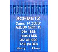 SCHMETZ 10 Rundkolben Industrie Nähmaschinennadeln System 287 / WH SES 1738 (A) Stärke 80