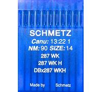 SCHMETZ 10 Rundkolben Industrie Nähmaschinennadeln System 287 / WK H Stärke 90