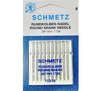 SCHMETZ 10 (Rundkolben) Nähmaschinen Nadeln 287 WH/1738 Stärke 110/18