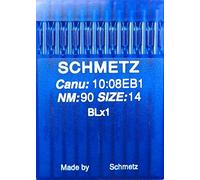 SCHMETZ 10 Rundkolben Nähmaschinen Nadeln BLx1 St.90 für Bernette Overlock 203 und 204 für Juki Lock 102-104 sowie 134 und Riccar Lock F4 RL 340 und Rl 343 D