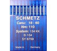 SCHMETZ 10 (Rundkolben) Nähmaschinen Nadeln System 134 KK (Industrie) NM 110 Size 18