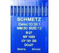 Schmetz Rundkolben-Nähmaschinennadeln System B-27 Industrie St. 80 – 10 Stück
