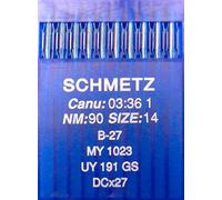 Schmetz Rundkolben-Nähmaschinennadeln System B-27 – Industrie, Größe 90 – 10 St.