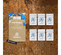 SCHMETZ | 30 Nähmaschinennadeln | Maxi Starter Set | für die gängigsten Materialien | Sortierungen | Inklusive 5 Labels