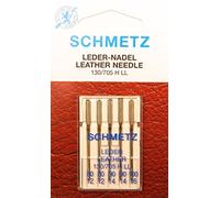 SCHMETZ 5 Leder Nähmaschinen Nadeln Sortiment (Flachkolben) 130/705 H-LL Stärke 80/12, 90/14, 100/16