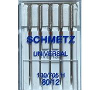 SCHMETZ 5 Nähmaschinennadeln 80er Universal Flachkolben 130/705