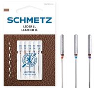 SCHMETZ | 5 Nähmaschinennadeln | Leder LL | 130/705 H LL | Nadeldicke 80/12-100/16 | auf jeder gängigen Haushaltsnähmaschine einsetzbar